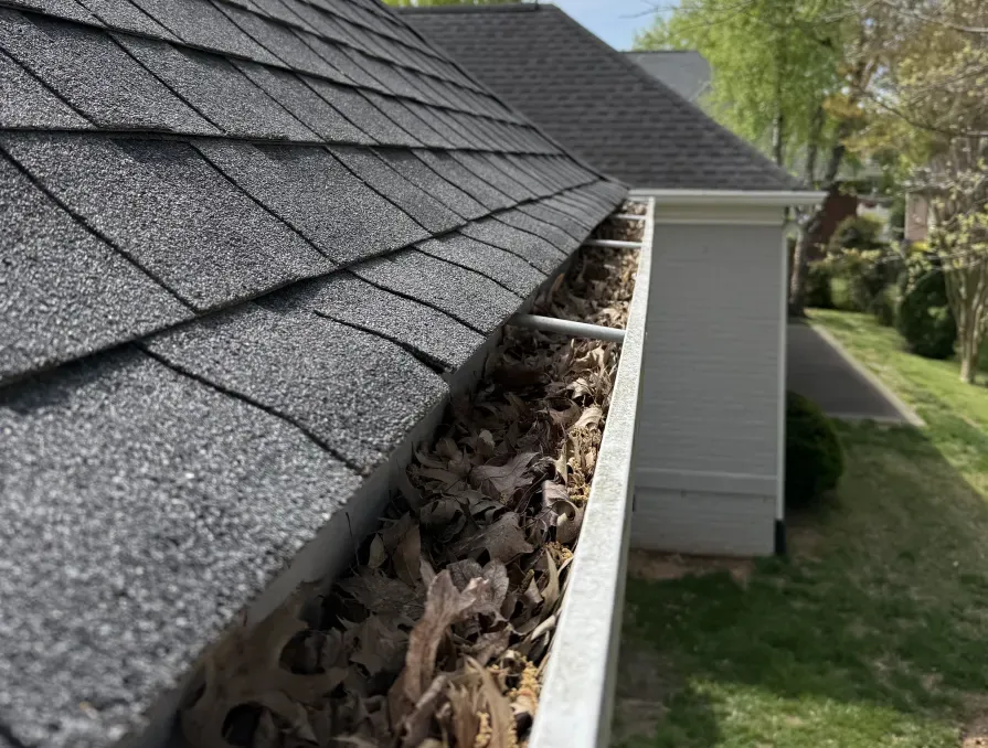 leaf-gutter-guard-installation-before leaf-gutter-guard-installation-before